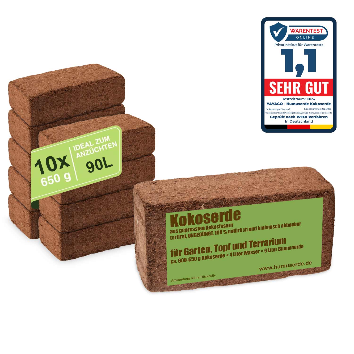 ECOstyle GroeiGrond kokosvezels groeneplanten potgrond 10L ECOstyle GroeiGrond kokosvezels groeneplanten potgrond 10L