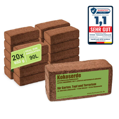 20X Kokoserde / Kokosziegel / Kokossubstrat / Kokoshumus
